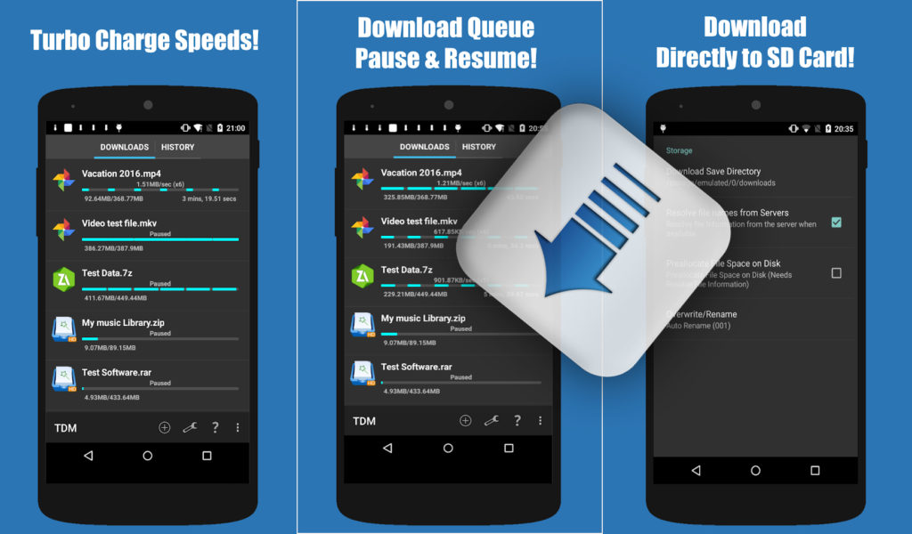 android turbo download manager old versions