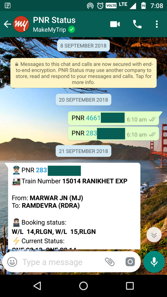 How To Check Train Live Location And PNR Status On WhatsApp