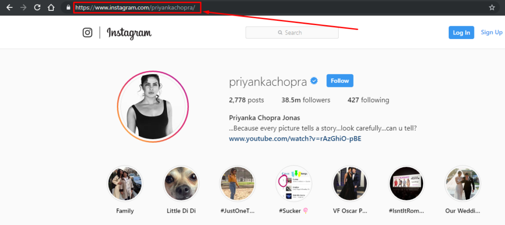 priyanka chopra instagram - how to find someone on instagram