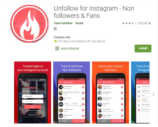 Unfollow for Instagram