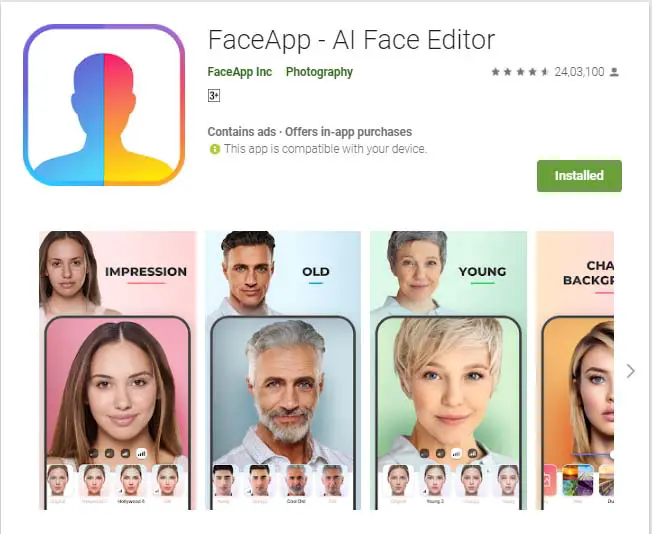 age progression face app
