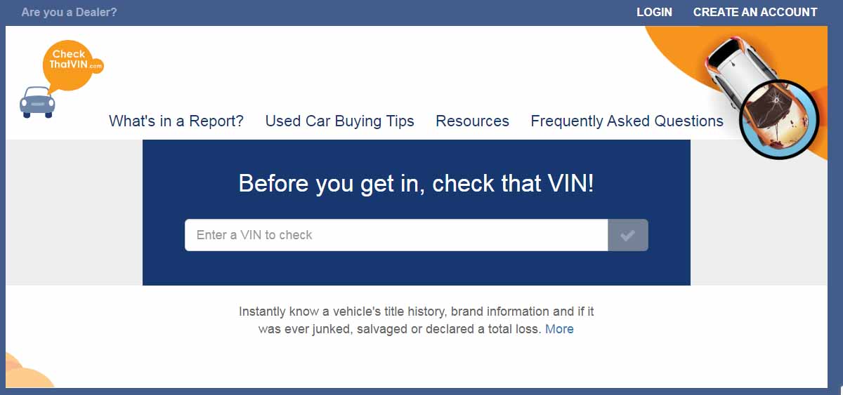 CheckThatVIN-carfax alternative