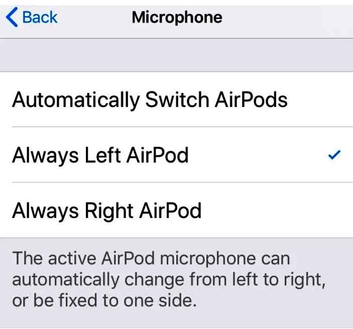 left-airpods mic not working