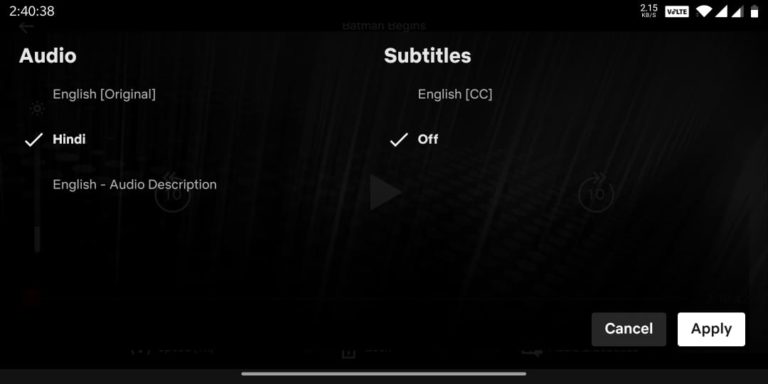 netflix turn off subtitles