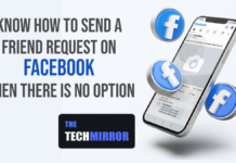 send a Friend request on Facebook when there is no option