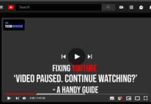YouTube Video Paused Continue Watching
