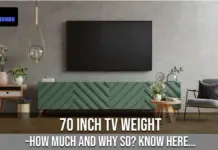 70 inch tv weight