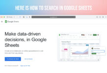 How to search in google sheets