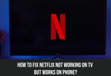 netflix not working on tv but works on phone