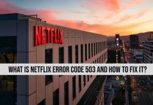 Netflix Error Code 503