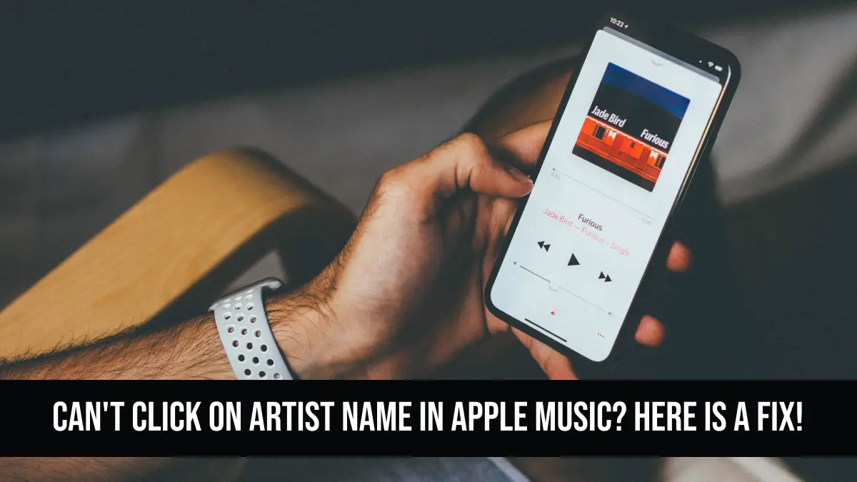 apple music won't let me click on artist