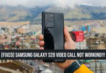 Samsung Galaxy S20 Video Call Not Working